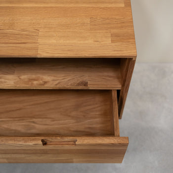 Solid oak TV stand Escandi 2 Roble.Store NordicStory