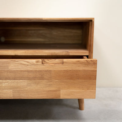 Solid oak TV stand Escandi 2 Roble.Store NordicStory