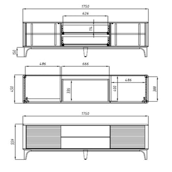 Solid oak wood TV cabinet Oxford NordicStory