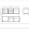 Solid oak TV cabinet Oxford 3.2.2 NordicStory 3.2.2