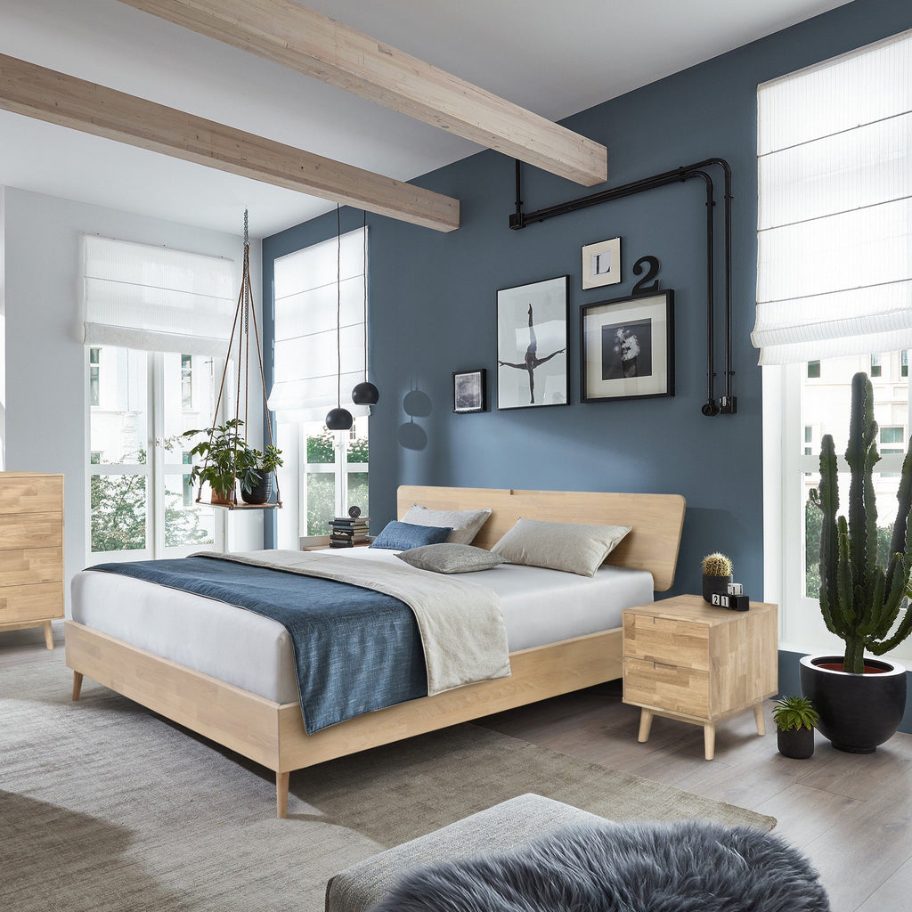 NordicStory Bed solid wood oak bedroom nordic bedroom 