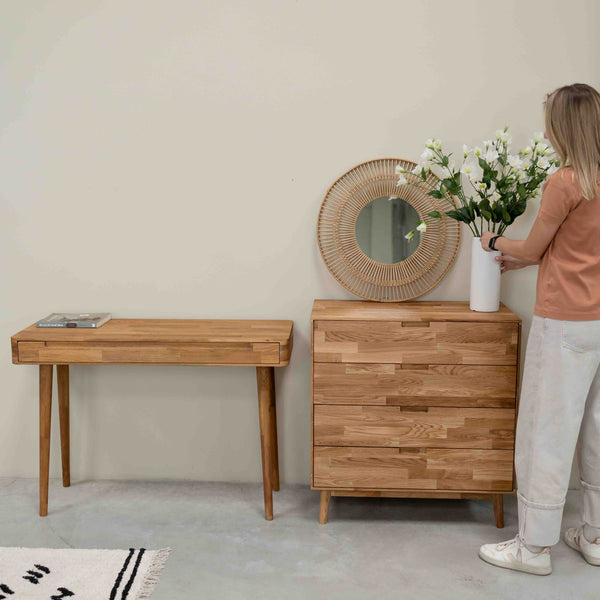 Solid oak chest of drawers Escandi 1, 80 x 45 x 84,5 cm | NordicStory