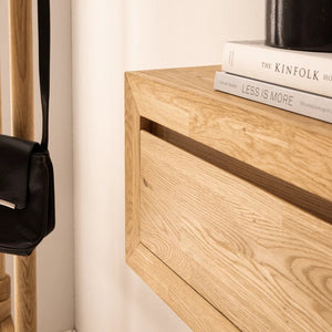 NordicStory console floating sideboard in solid oak wood 