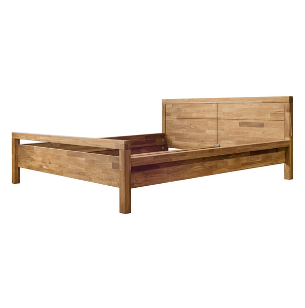 NordicStory Solid wood oak bed Next2