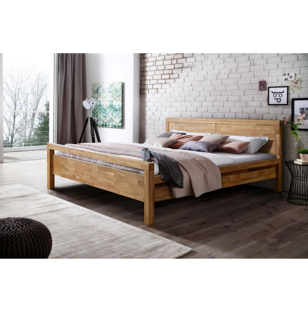 NordicStory Solid wood oak bed Next 4