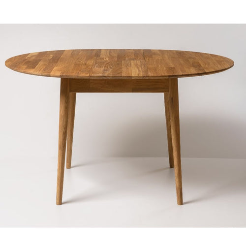 NordicStory Round extendable dining table in solid oak wood
