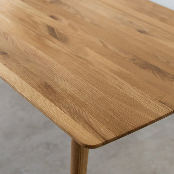 Escandi 1 solid oak rectangular fixed dining table