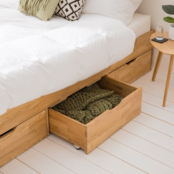 NordicStory Sofia Bedroom Headboard Bed in solid Scandinavian oak wood