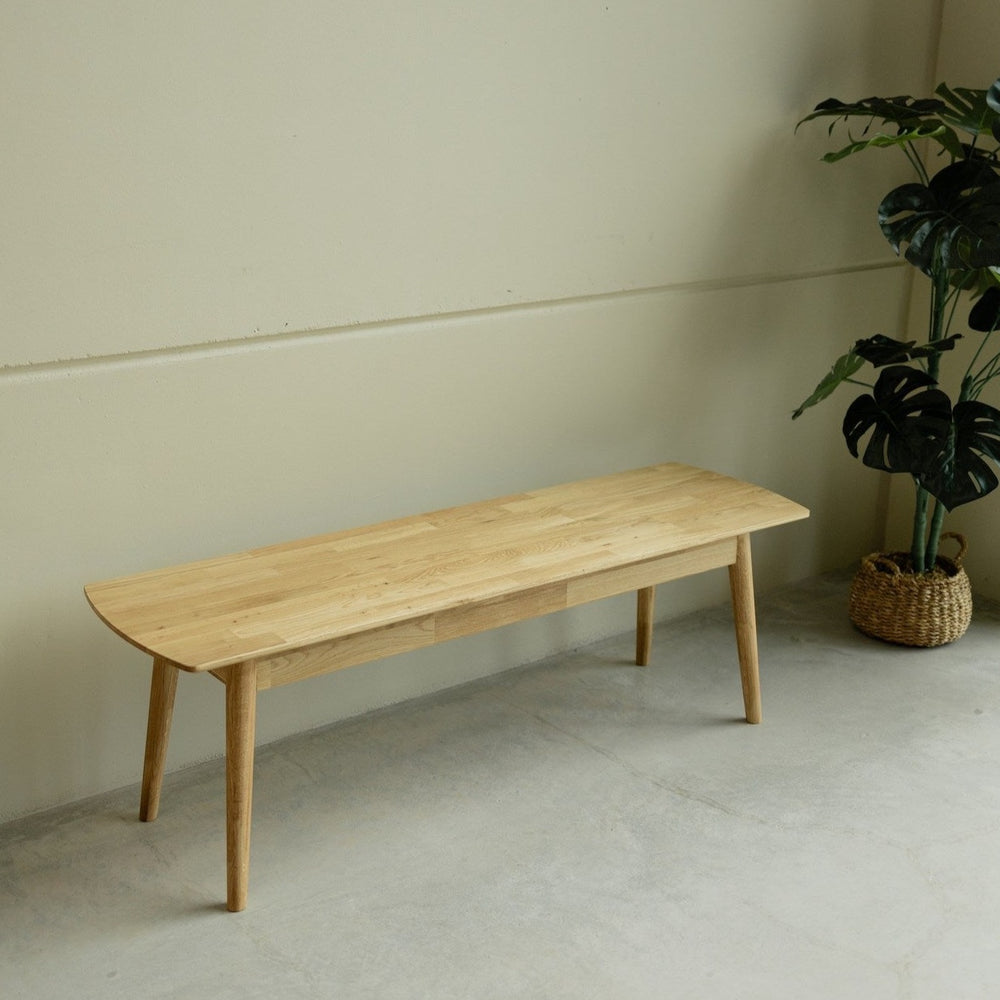 NordicStory Sustainable solid oak wood bench