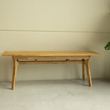NordicStory Sustainable solid oak wood bench