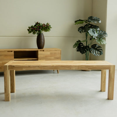 NordicStory Rustic bench in solid sustainable oak wood