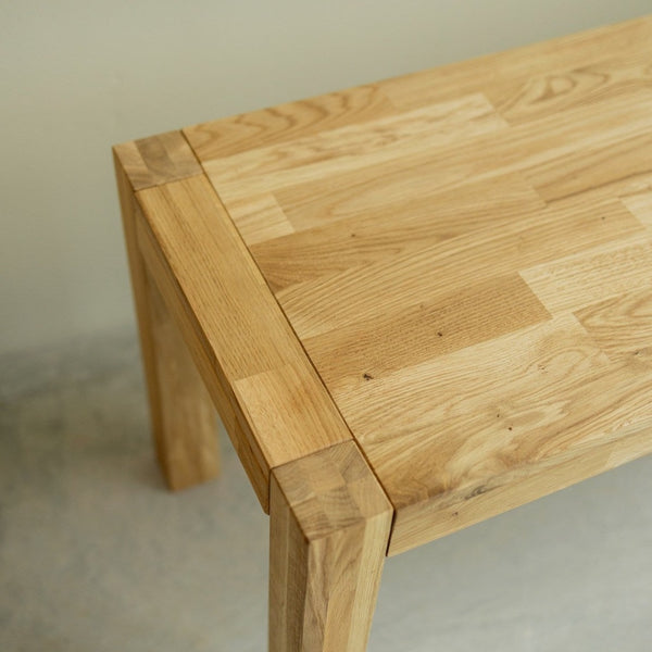 NordicStory Dining bench in sustainable oak solid wood rustic design