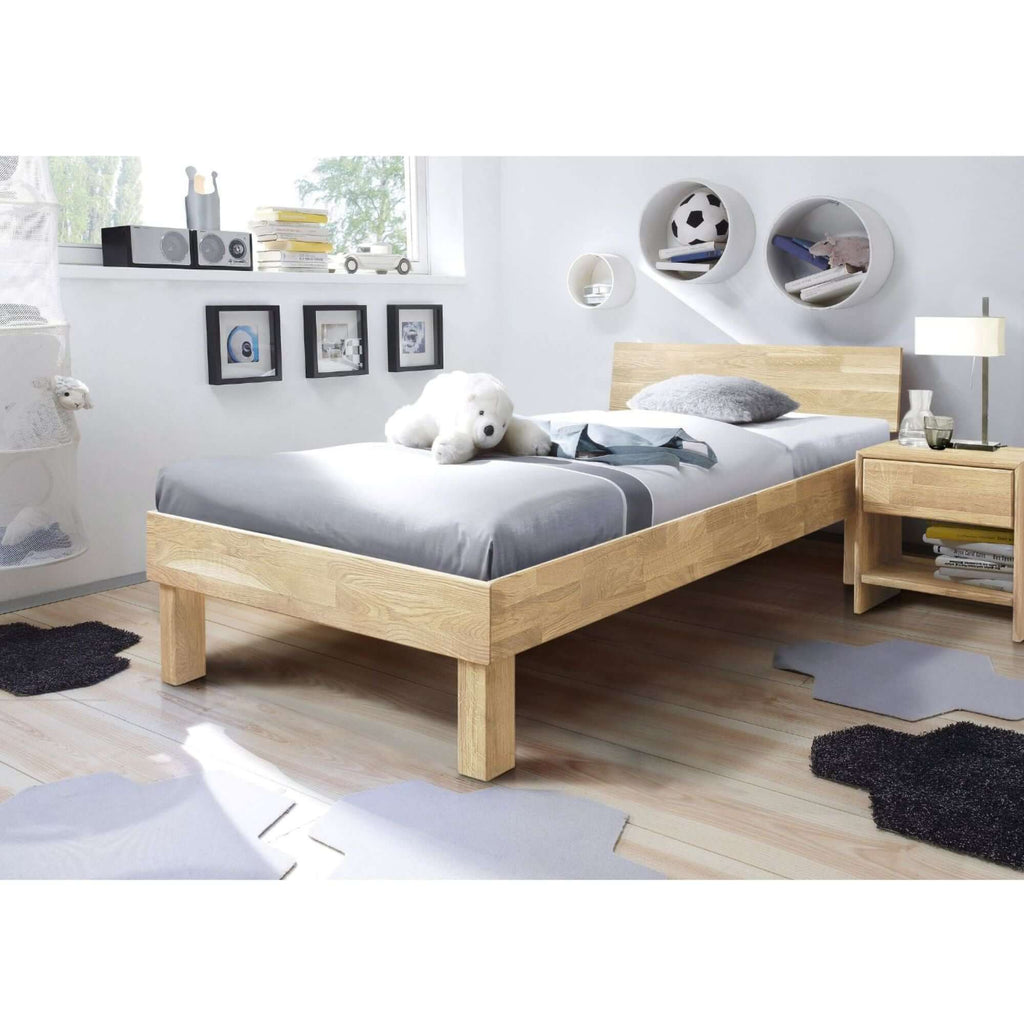 Oak solid wood bed "Eva" 140 x 200 cm / 160 x 200 cm / 180 x 200 cm.Oak.Store