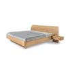 NordicStory "Alina" solid oak bed with headboard and 2 floating bedside tables9