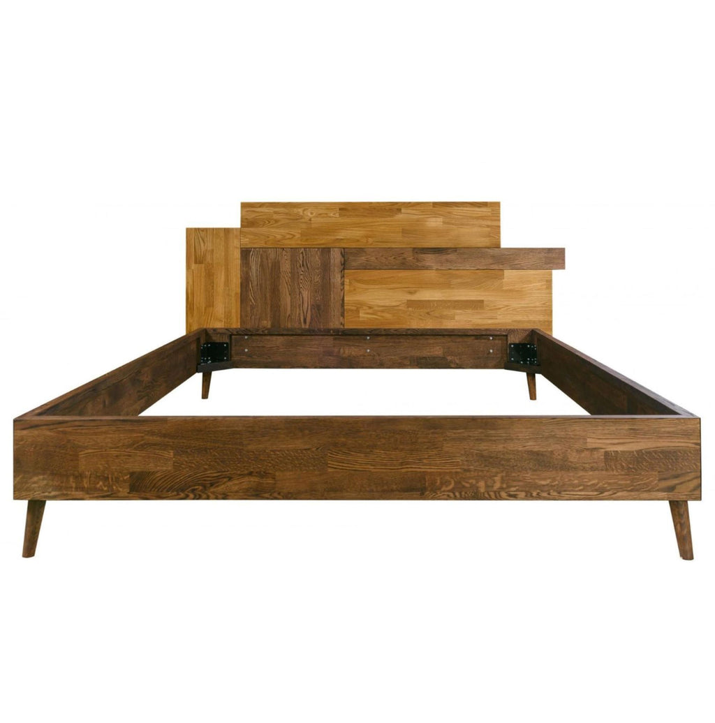NordicStory Oak solid wood bed "Escandi Design "1