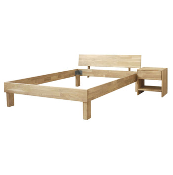 Oak solid wood bed "Eva" 140 x 200 cm / 160 x 200 cm / 180 x 200 cm.Oak.Store