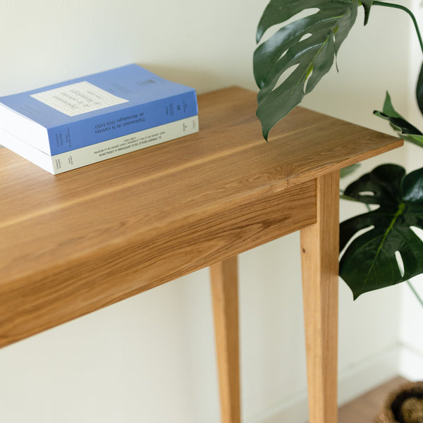 Solid oak wood console Toledo 1, 103 x 38 x 77,5 cm. | NordicStory