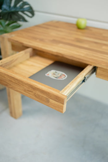 NordicStory Rustic desk table in solid sustainable oak wood 