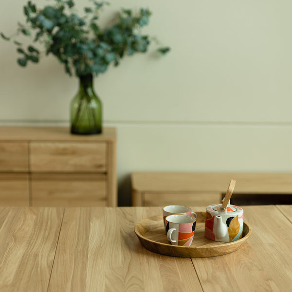 NordicStory Extending dining table made of solid oak wood 
