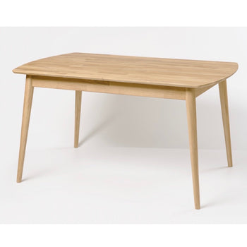  NordicStory Rectangular extending dining table in solid oak wood