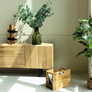 NordicStory Magazine rack in solid oak wood 