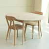 NordicStory Round extendable dining table in solid oak wood 