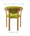 NordicStory Pack of 2 or 4 Alexis Dining Chairs, Solid Oak Frame, Upholstery in Living Green