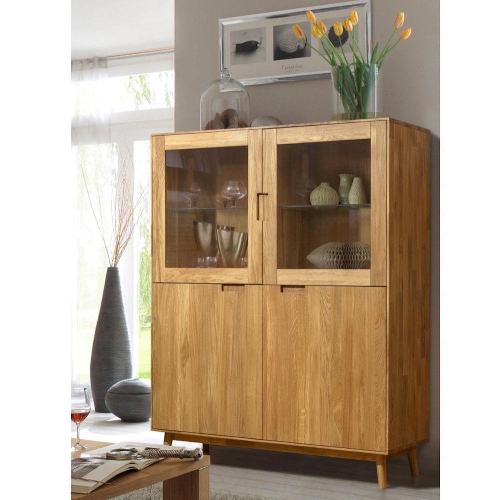 NordicStory Solid oak cabinet showcase cabinet 