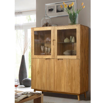 NordicStory Solid oak cabinet showcase cabinet 