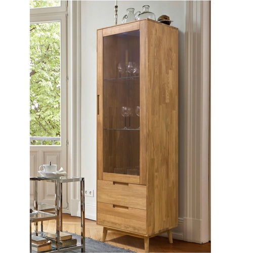 NordicStory Solid oak cabinet showcase cabinet