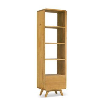 NordicStory Geneva oak solid wood display cabinet, 55 x 40 x 190 cm.
