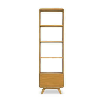 NordicStory Geneva oak solid wood display cabinet, 55 x 40 x 190 cm.