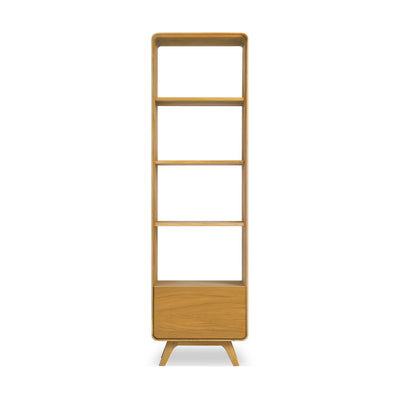 NordicStory Geneva oak solid wood display cabinet, 55 x 40 x 190 cm.
