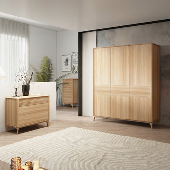 Solid oak chest of drawers Oxford 3.1, 100x45x81 cm. | NordicStory