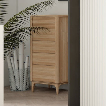 Chest of drawers in oak solid wood high chest of drawers sustainable oak