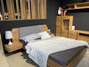 NordicStory "Alina" solid oak bed with headboard and 2 floating bedside tables Media 6 of 9