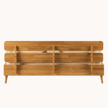 NordicStory Cma solid wood double bed in sustainable oak