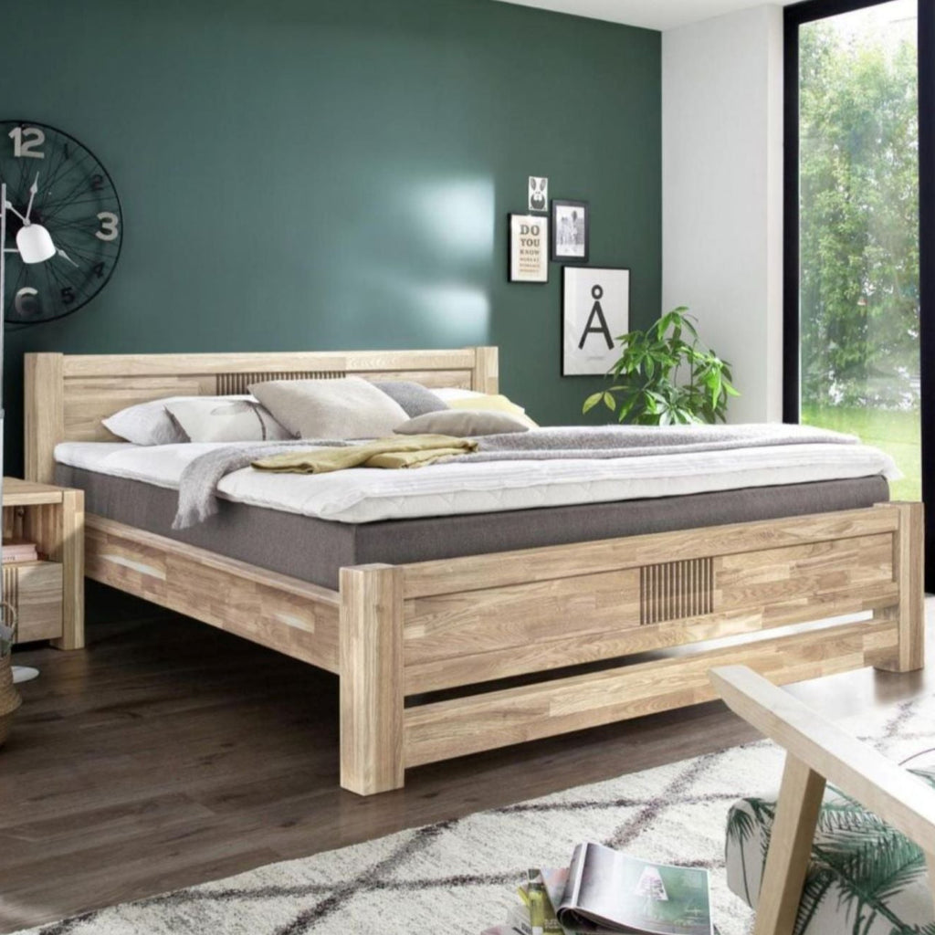 NordicStory Oak solid wood bed "Valencia "6