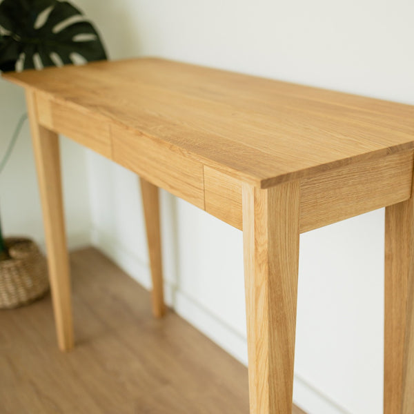 NordicStory Console with 2 drawers in solid sustainable oak wood 