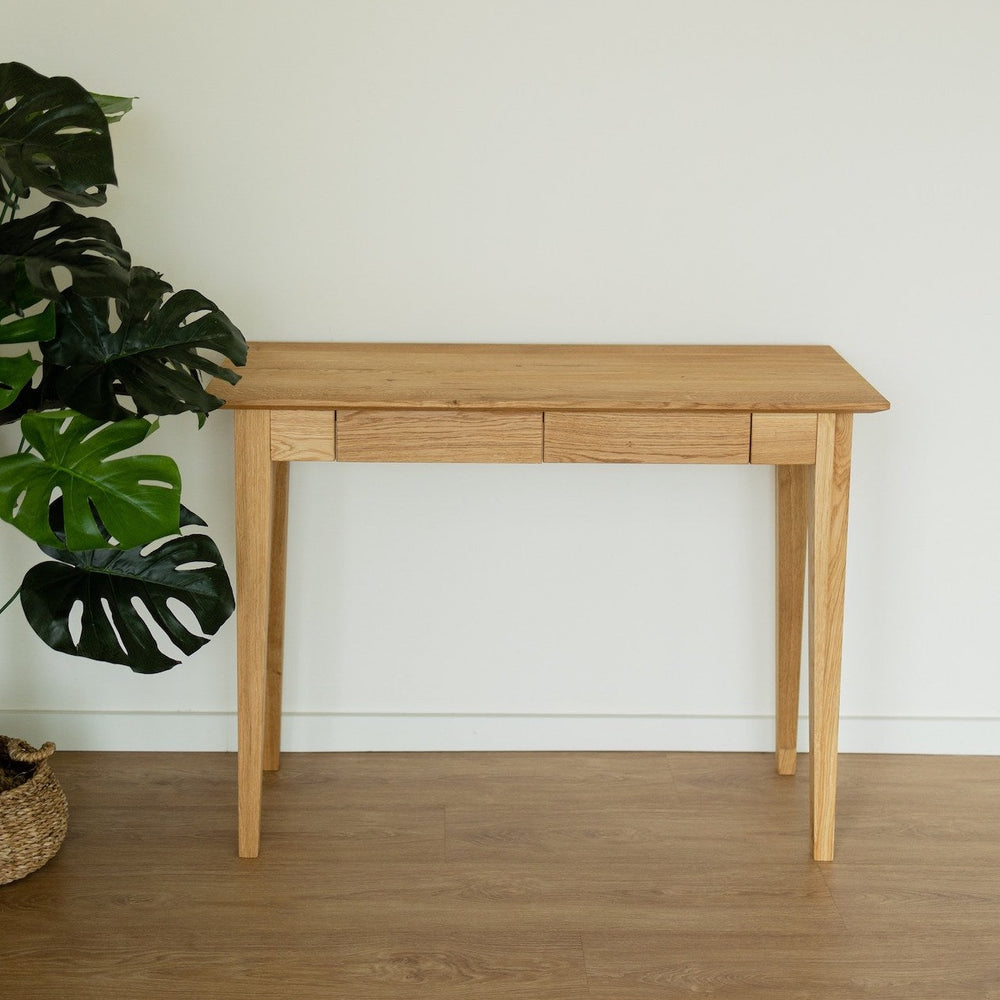NordicStory Console with 2 drawers in solid sustainable oak wood 