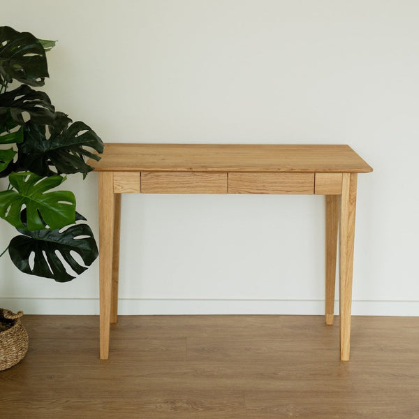 NordicStory Console with 2 drawers in solid sustainable oak wood 