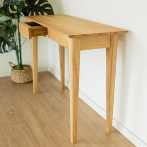NordicStory Console with 2 drawers in solid sustainable oak wood 