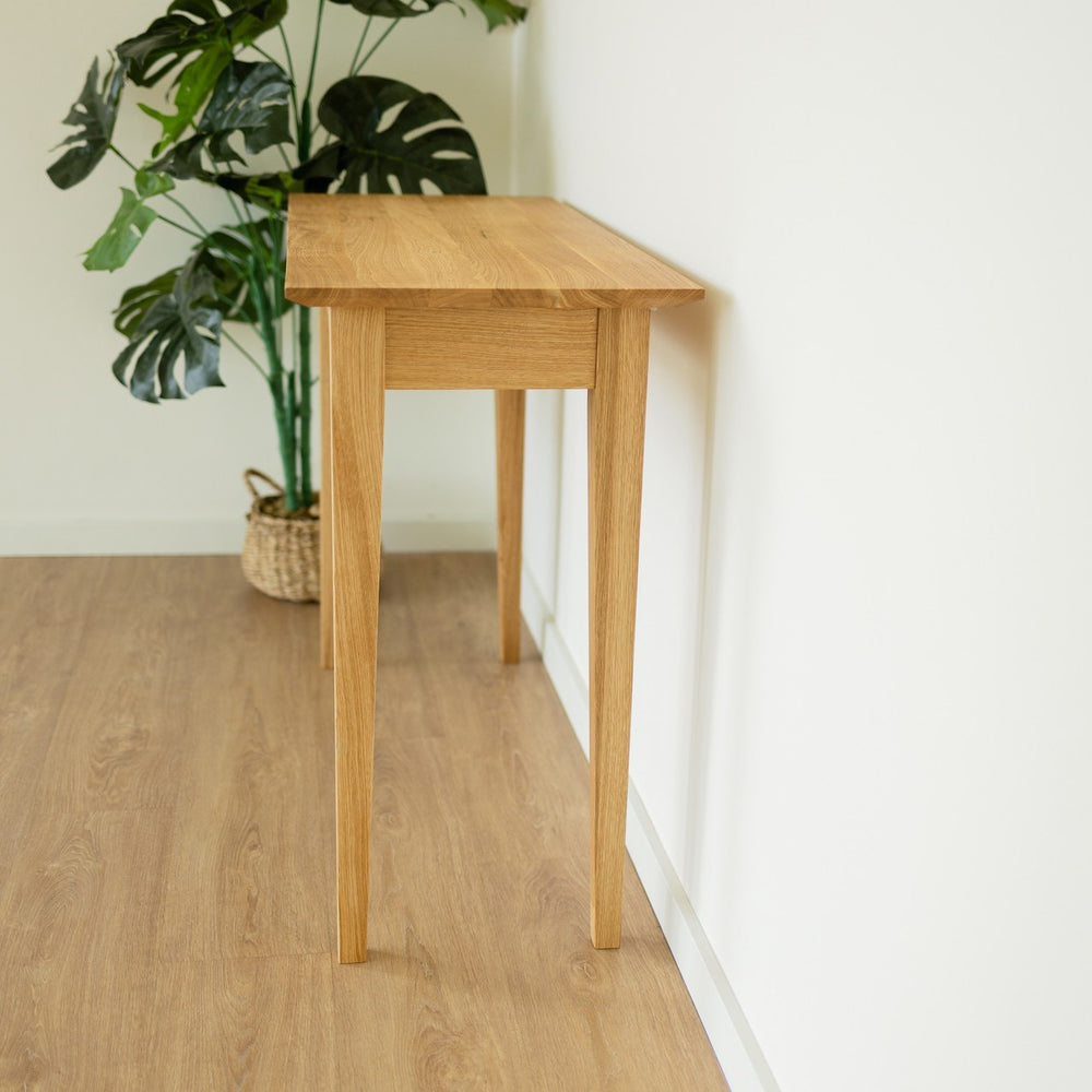 NordicStory Console with 2 drawers in solid sustainable oak wood 