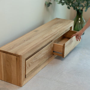 NordicStory solid oak floating sideboard