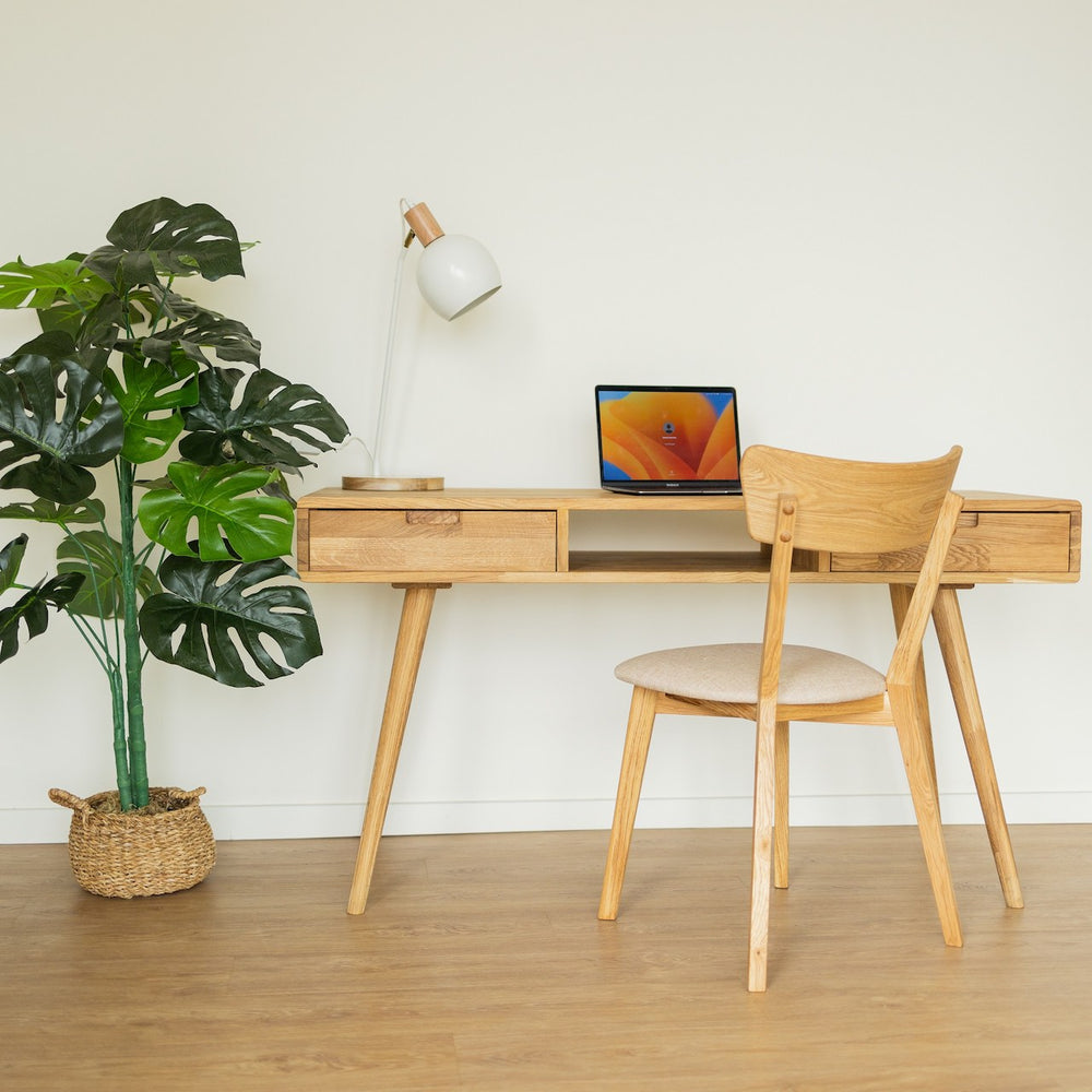 NordicStory Sustainable oak solid wood desk table