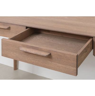 NordicStory Scandinavian desk table in solid oak wood
