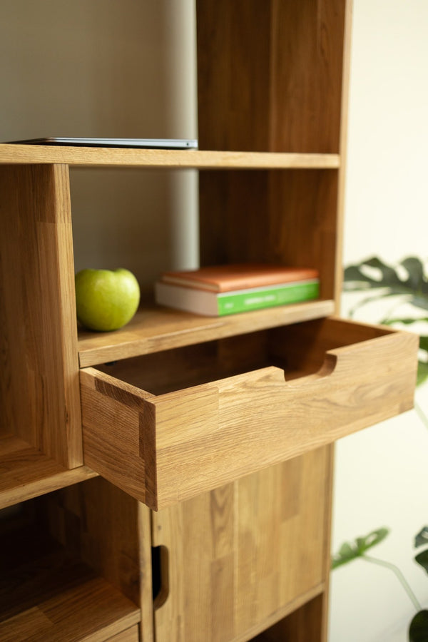 Bookcase Bookcase in solid oak Escandi 3, 100 x 35 x 182.4 cm | NordicStory