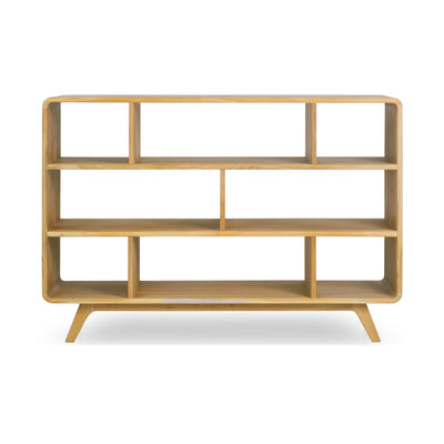 NordicStory Geneva 2 solid oak bookcase, 130 x 45 x 89 cm.