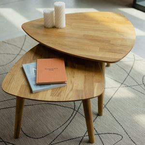 NordicStory Stackable coffee tables in solid sustainable oak wood