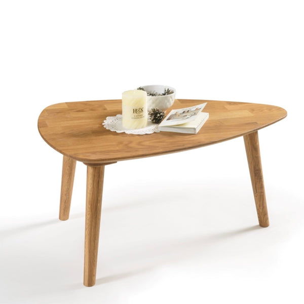 Stackable coffee tables in solid oak Escandi 2, 70 x 50 x 36 cm / 73.8 x 70 x 45 cm / 90 x 60 x 46 cm | NordicStory